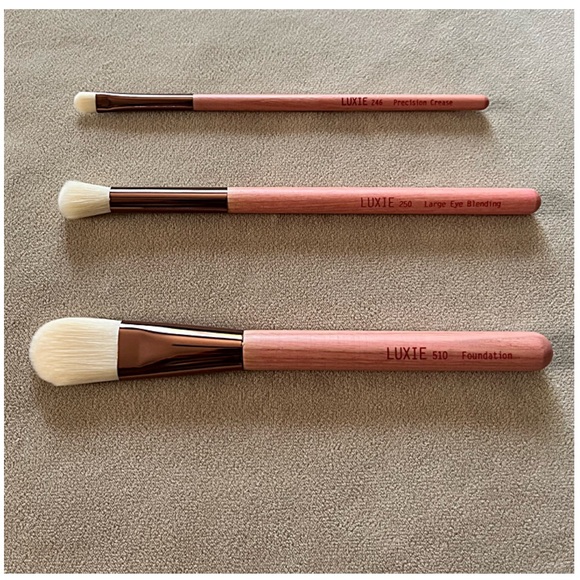 NEW LUXIE 3 MAKEUP BRUSHES GAEA set BOXYCHARM vegan; foundation; shading; crease - Picture 5 of 13